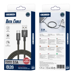 JELLICO kabel B28 USB-C 3.1A 1M Czarny