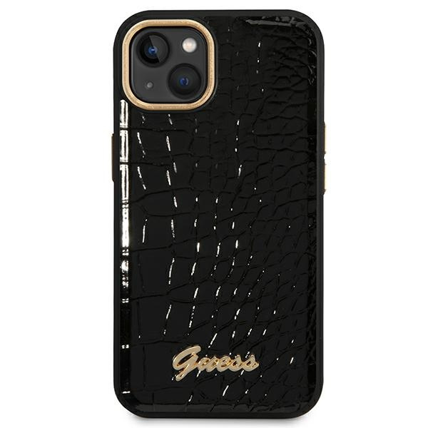 Guess GUHCP14MHGCRHK iPhone 14 Plus / 15 Plus 6.7" czarny/black hardcase Croco Collection