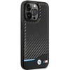 Etui BMW Leather Carbon na iPhone 13 Pro / iPhone 13 - czarne