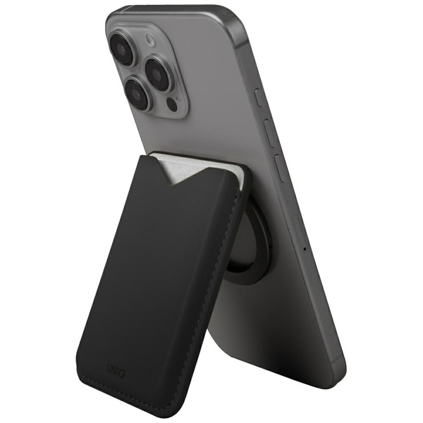 Magnetyczny portfel UNIQ Lyden Evo       stojak na telefon czarny