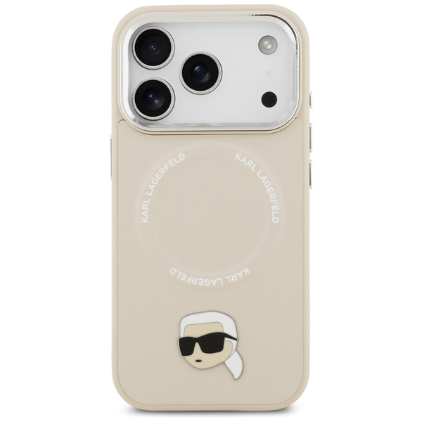 Etui Karl Lagerfeld Karl Pin MagSafe do  iPhone 17 Pro beżowy