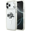 Etui Karl Lagerfeld IML Glitter Karl &   Choupette Sketch Logo MagSafe do iPhone 17 Pro Max przezroczysty