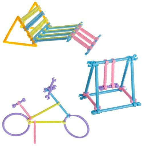 CONSTRUCTION BLOCKS STRAWS STICKS SET