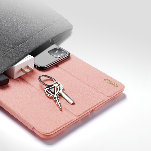 DUX DUCIS DOMO TABLET COVER WITH MULTI-ANGLE STAND AND SMART SLEEP FUNCTION FOR IPAD MINI 2021 PINK