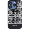 DKNY DKHMP15LPSOSPK iPhone 15 Pro6.1" czarny/black hardcase Leather Printed Pattern Metal Logo MagSafe