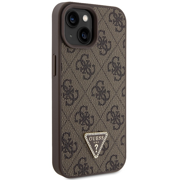 Guess GUHCP15SP4TDSCPW iPhone 15 / 14 /13 6.1" brązowy/brown hardcase Crossbody 4G Metal Logo