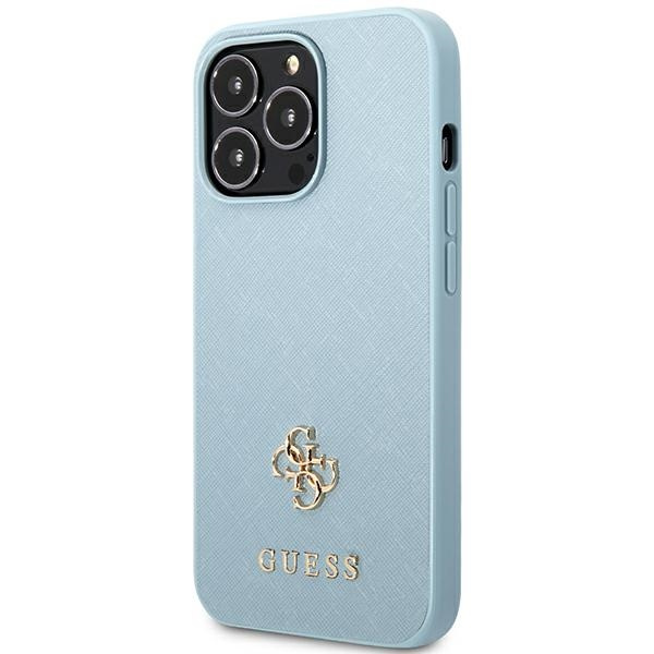 Guess GUHCP13XPS4MB iPhone 13 Pro Max6,7" niebieski/blue hardcase Saffiano 4G Small Metal Logo