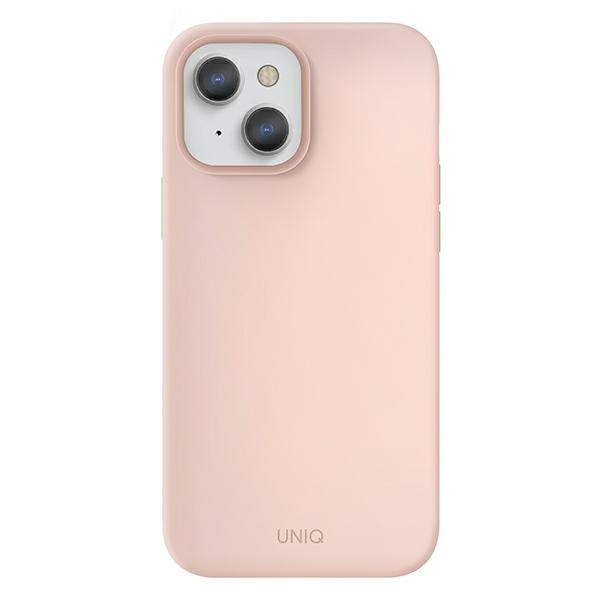Etui Uniq Lino na iPhone 13 - różowe