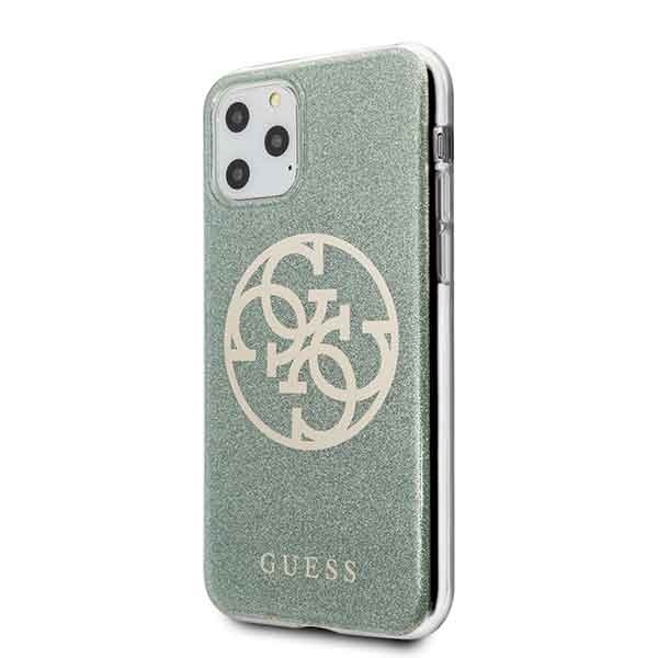 Guess GUHCN58PCUGLKA iPhone 11 Prokhaki hard case 4G Circle Glitter