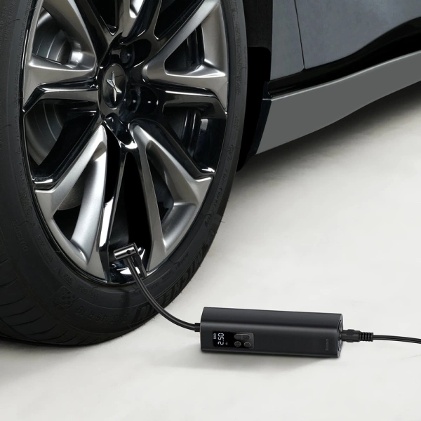 Baseus CRCQ000001 Mini Tire Compressor for Cigarette Lighter Socket - Black