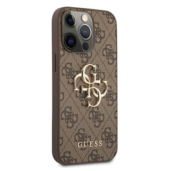 Guess GUHCP13L4GMGBR iPhone 13 Pro / 136,1" brązowy/brown hardcase 4G Big Metal Logo