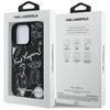 Etui Karl Lagerfeld Grained Pattern & Logo MagSafe do iPhone 16 Pro czarny