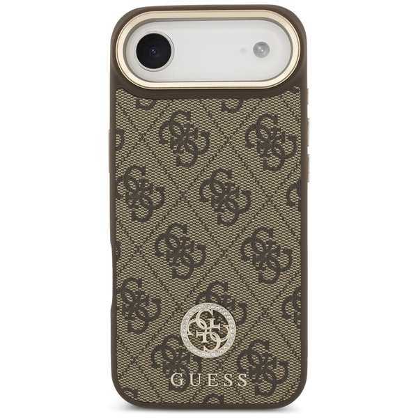 Etui Guess 4G Strass Logo MagSafe do     iPhone Air brązowy