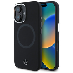 Mercedes MEHMP16S23SUTTK iPhone 16 6.1"   czarny/black hardcase Silicone Tonal Logo MagSafe