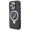 Etui Karl Lagerfeld Ring Stand Karl&Choupettte MagSafe do iPhone 15 Pro Max - czarne