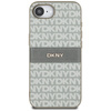 Etui DKNY Repeat Texture Pattern with    Tonal Stripe do iPhone 16e beżowy