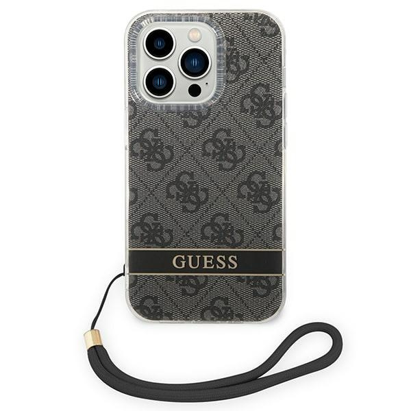Guess GUOHCP14XH4STK iPhone 14 Pro Max 6,7" czarny/black hardcase 4G Print Strap