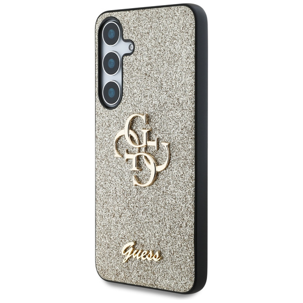 Etui Guess Fixed Glitter Big 4G Metal    Logo do Samsung Galaxy S25+ złoty