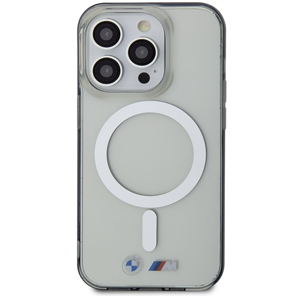 BMW Silver Ring MagSafe case for iPhone 15 Pro Max - transparent