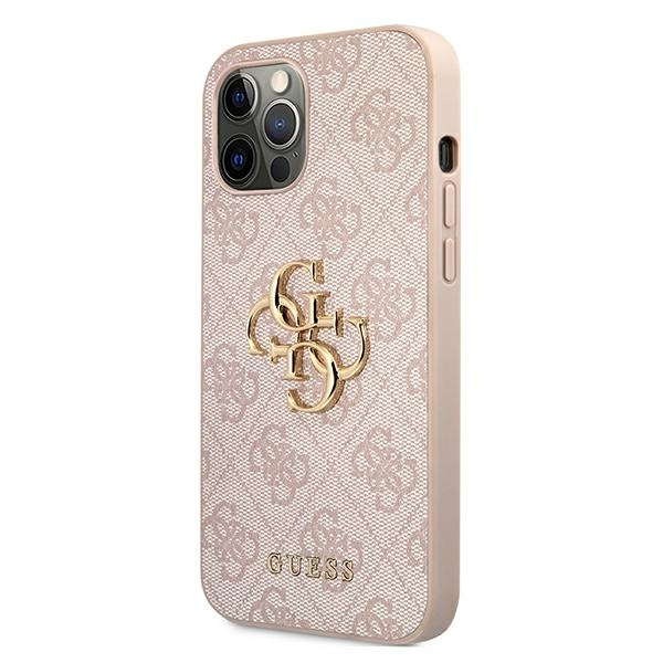 Guess GUHCP12M4GMGPI iPhone 12/12 Pro6,1" różowy/pink hardcase 4G Big Metal Logo