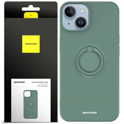 Spacecase Etui Silicone Ring iPhone 14 dark green