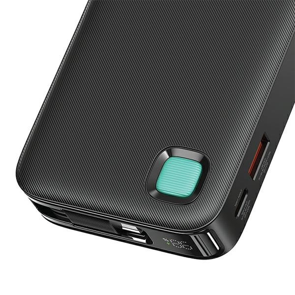 USAMS Powerbank ze zwijanym kablem USB-C Retractable 10000 mAh PD 20W Fast Charge XY Series fioletowy/purple 10KCD22403 (US-CD224)