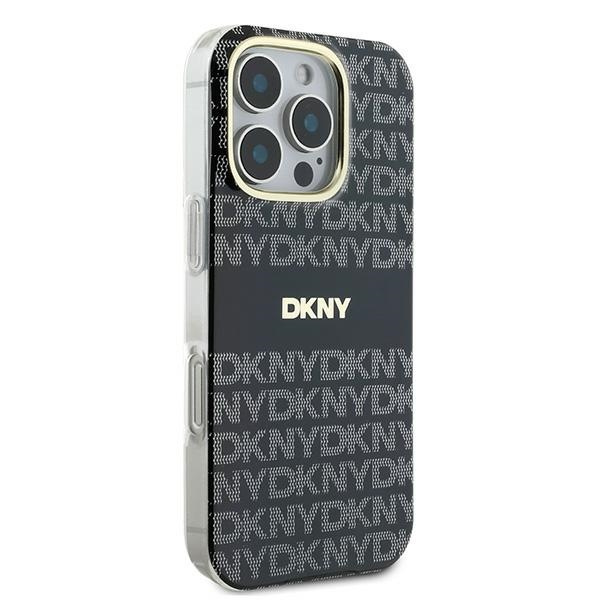 DKNY DKHMP16XHRHSEK iPhone 16 Pro Max6.9" czarny/black hardcase Repeat Texture Pattern With Stripe