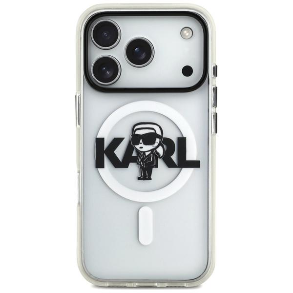 Etui Karl Lagerfeld IML Karl Sketch Logo MagSafe do iPhone 17 Pro przezroczysty