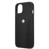 Etui BMW Leather Curve Perforate na iPhone 13 mini - czarne