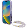 Etui Guess Palm Trees Triangle Pearl     Strap MagSafe do iPhone 16 fioletowy
