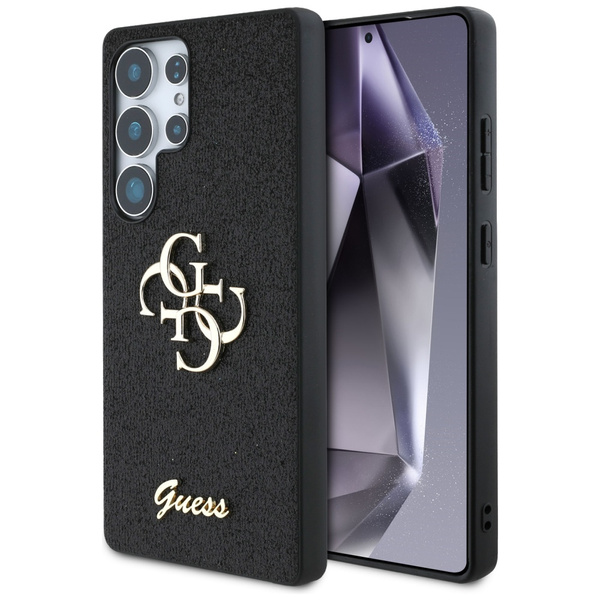Etui Guess Fixed Glitter Big 4G Metal    Logo do Samsung Galaxy S25 Ultra czarny