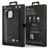 Etui BMW Leather Carbon na iPhone 15 - czarne
