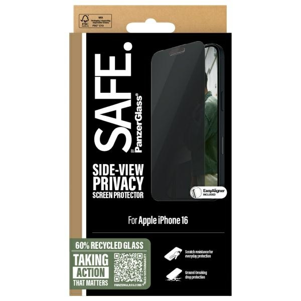 SAFE by PanzerGlass iPhone 16 6.1" Privacy Screen Protector Ultra-Wide Fit SAFEP95875