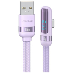 Kabel USAMS US-SJ651 66W USB-A/USB-C     1.2m fioletowy
