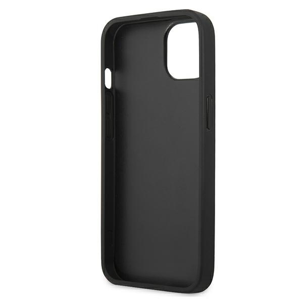 KARL LAGERFELD KLHCP13MPKMB IPHONE 13 / 14 / 15 6,1" NIEBIESKI/BLUE HARDCASE LEATHER IKONIK KARL`S HEAD METAL
