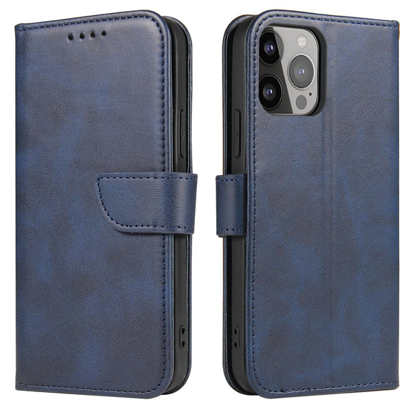 MAGNET CASE ELEGANT BOOKCASE TYPE CASE WITH KICKSTAND FOR XIAOMI REDMI K40 PRO+ / K40 PRO / K40 / POCO F3 / MI 11I BLUE