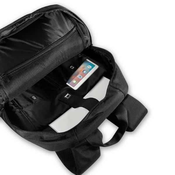 BMW Carbon&amp;Leather Tricolor backpack for a 16" laptop - black