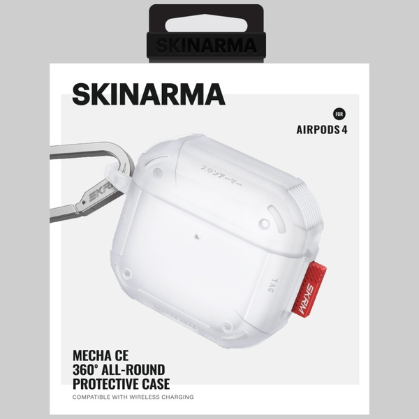 Etui Skinarma Mecha CE do AirPods 4      frost