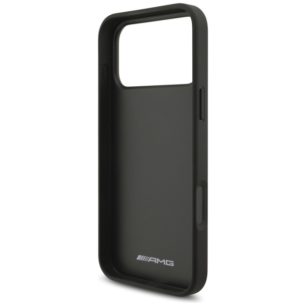 Etui AMG Leather Debossed Lines Logo do  iPhone 17 Pro Max czarny
