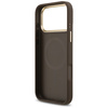 Etui Guess 4G Strass Logo & Big Strap    Metal Buttons MagSafe do iPhone 17 Pro Max brązowy