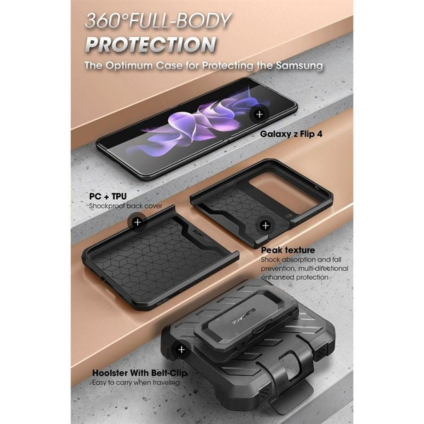 SUPCASE UNICORN BEETLE PRO GALAXY Z FLIP 4 BLACK