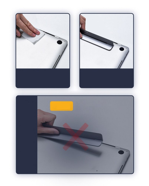 BASEUS SELF-ADHESIVE ALUMINUM LAPTOP STAND SLIM AND THIN DARK GRAY (SUZC-0G)