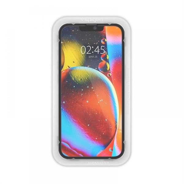 Szkło hartowane Spigen ALM Glass FC na iPhone 13 / 13 Pro / 14 - czarne