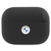 BMW BMAP2SSLBK AirPods Pro 2 (2022/2023) cover czarny/black Geniune Leather Silver Logo