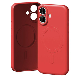 Etui Mercury Semi-Silicone MagSafe do iPhone 17 czerwony