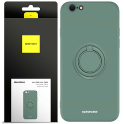 Spacecase Etui Silicone Ring iPhone 7/8/SE dark green