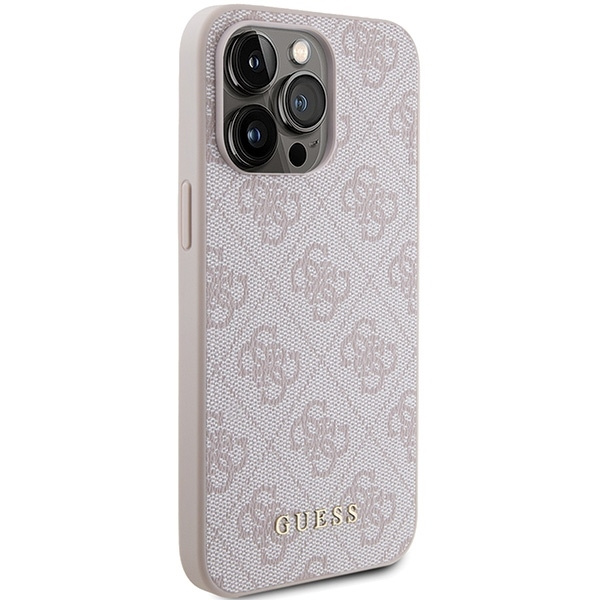 GUESS GUHCP15XG4GFPI IPHONE 15 PRO MAX 6.7" RÓŻOWY/PINK HARD CASE 4G METAL GOLD LOGO