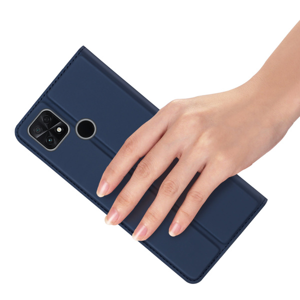 Dux Ducis Skin Pro etui Xiaomi Poco C40 pokrowiec z klapką portfel na kartę podstawka niebieskie