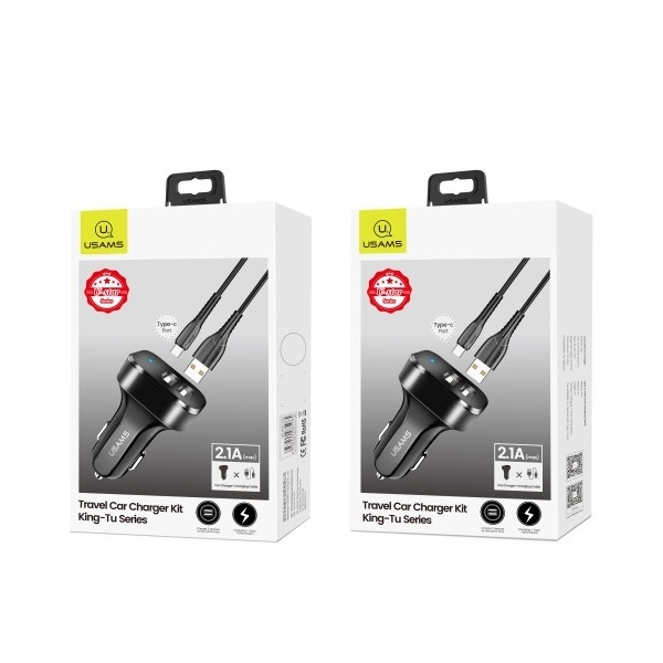 USAMS Ład. sam. 2xUSB C13 2,1A USB-Cczarny/black NTU35TC13TZ