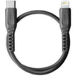 Kabel UNIQ Flex USB-C / Lightning 18W nylonowy 30 cm - szare